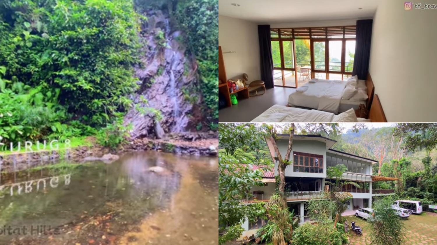 Habitat Hills tawarkan penginapan yang nyaman dengan akses langsung ke curug.