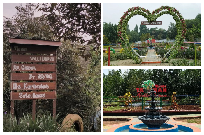 Taman Wisata Villa Duren, yang berlokasi di Kampung Kertarahayu, Kecamatan Setu, Kabupaten Bekasi, Jawa Barat.