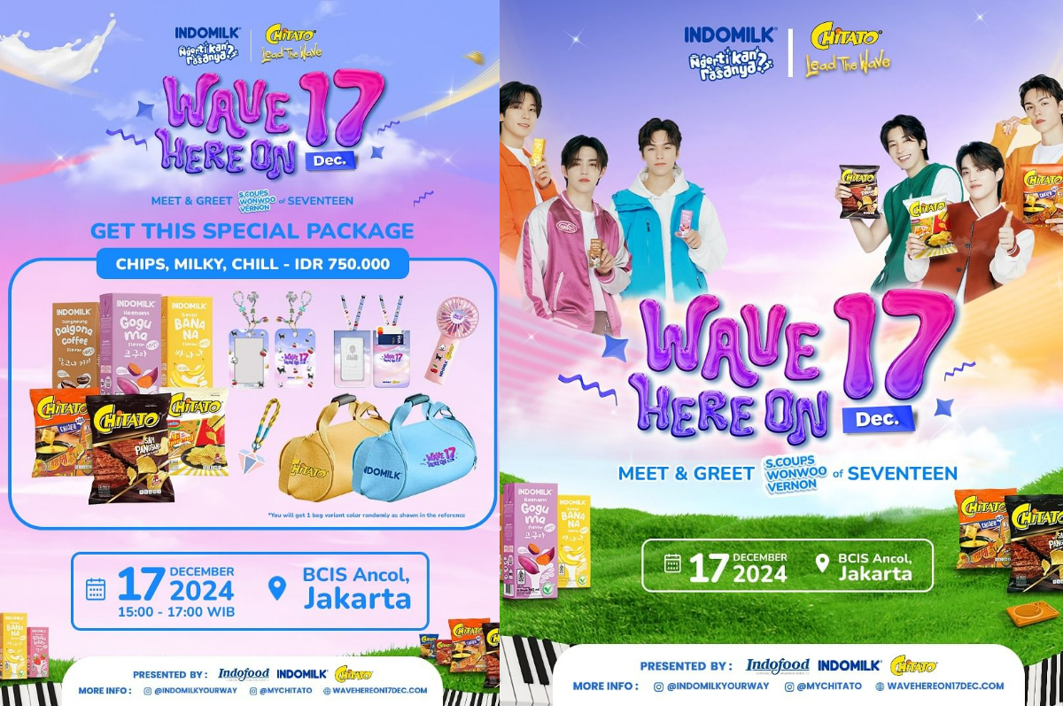 Chitato dan Indomilk Gelar Meet and Greet dengan Seventeen di Jakarta.