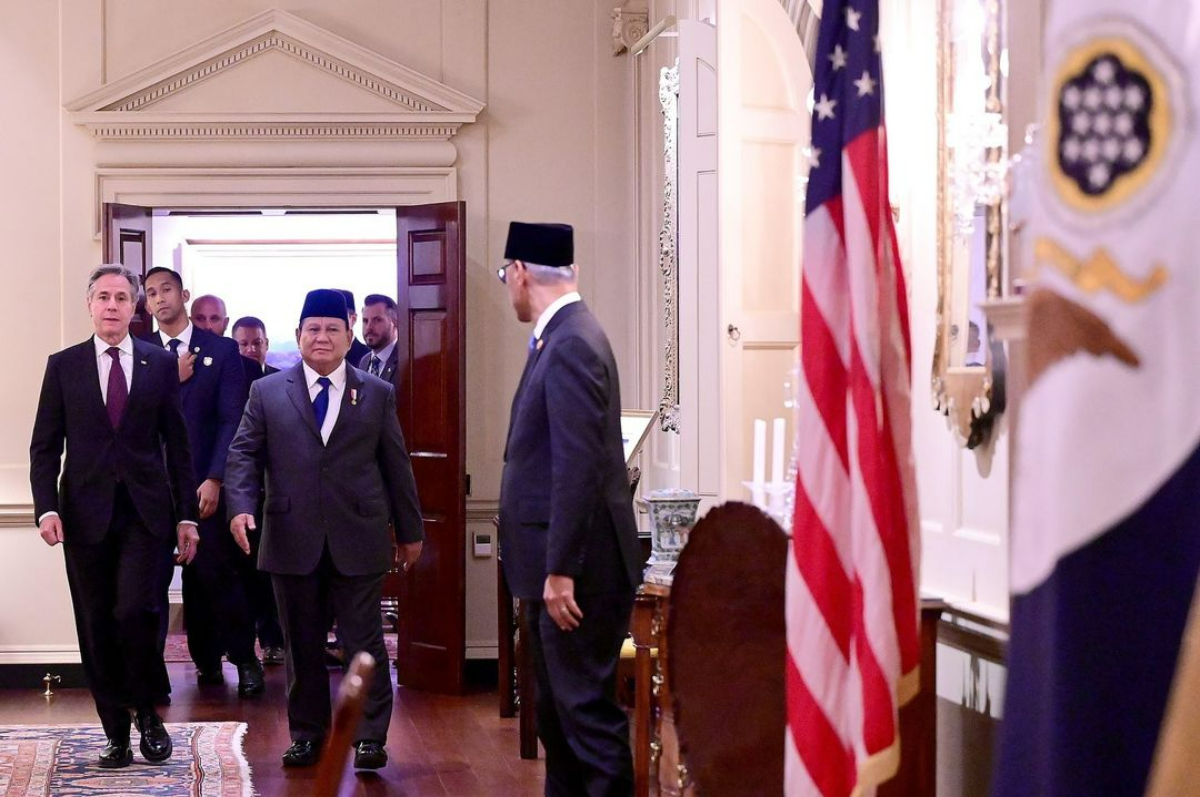 Momen Presiden Prabowo Subianto menghadiri undangan makan malam dari Secretary of State (Menteri Luar Negeri), Antony Blinken.