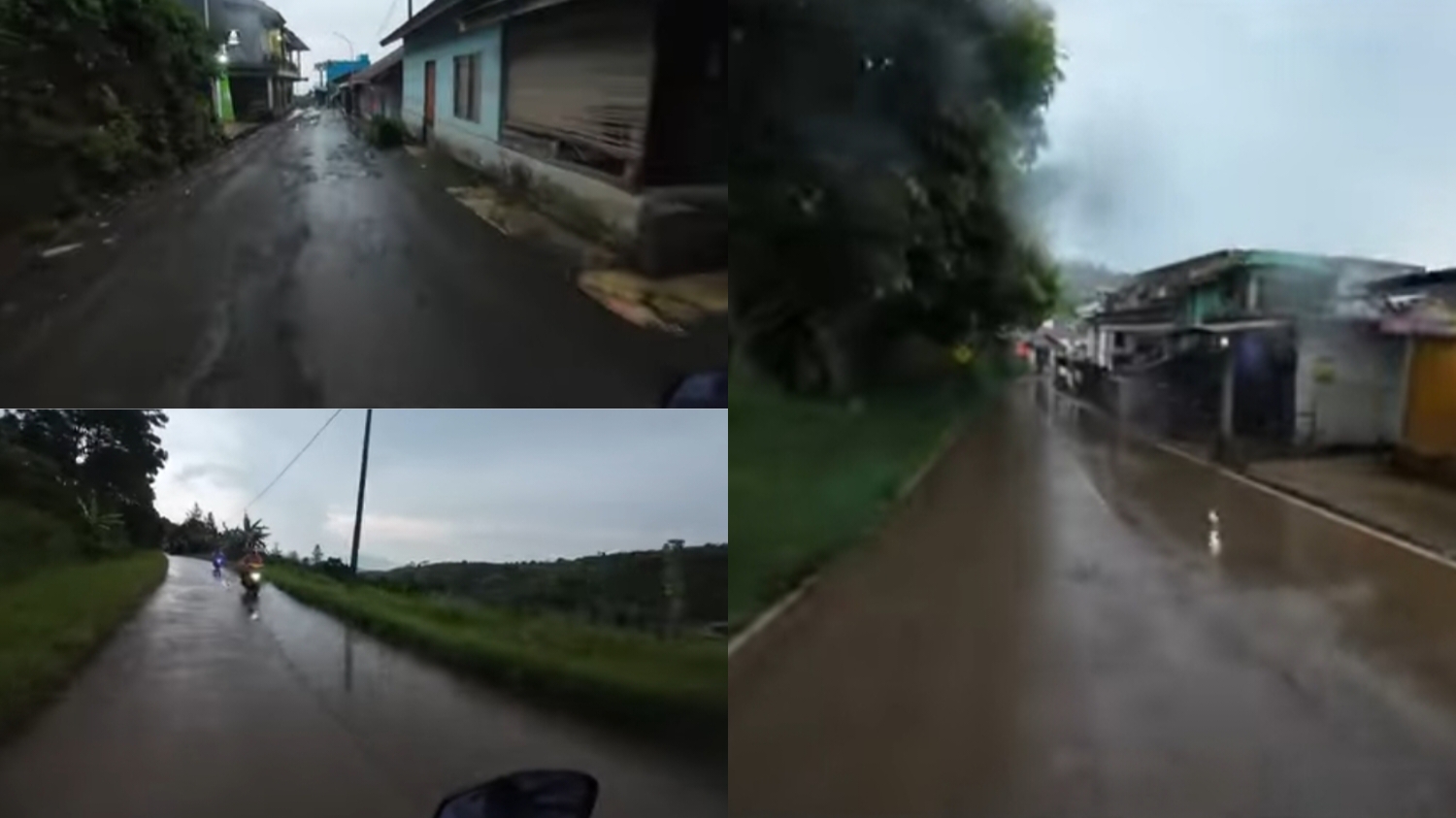 Kondisi jalan perbatasan Cianjur-Bogor di kawasan Puncak.