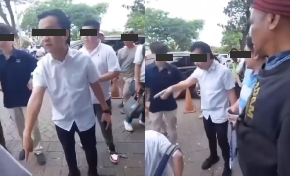 video seorang pengusaha tegur seorang siswa dengan menyuruhnya untuk menggonggong.
