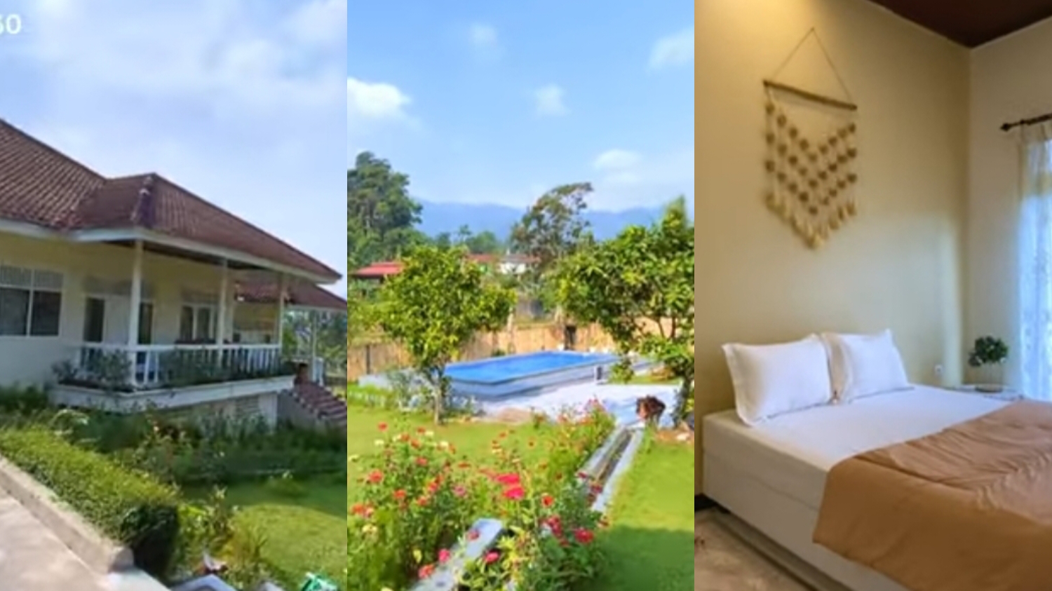 Villa Arfan, rekomendasi villa di Puncak Bogor dengan kapasitas hingga 40 orang.