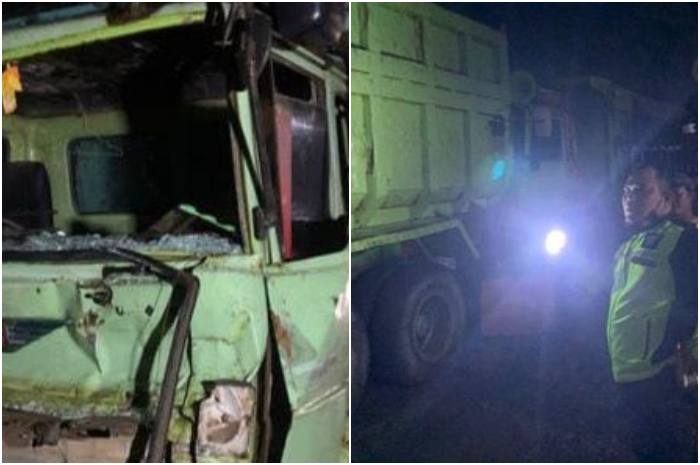 Kecelakaan melibatkan truk terjadi di Parung Panjang, Kabupaten Bogor.