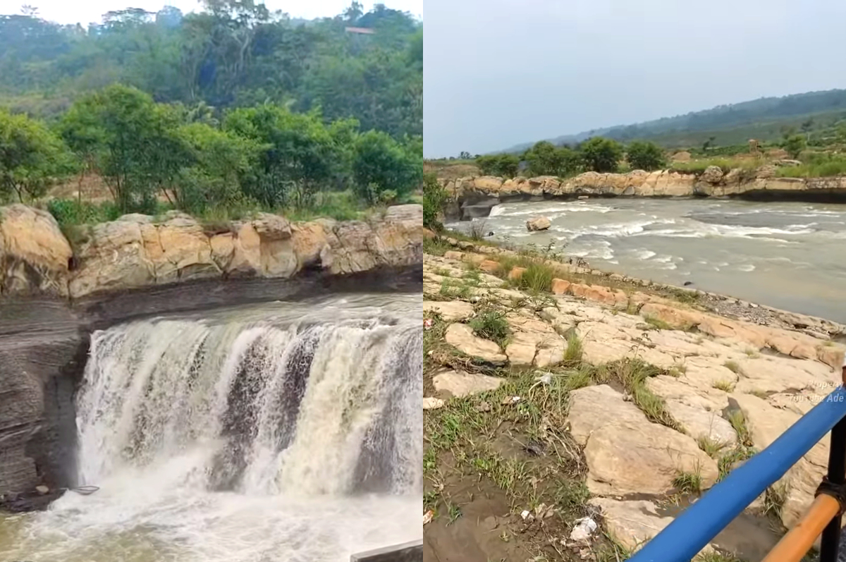 Air Terjun Cadas Panjang di Jonggol Bogor.