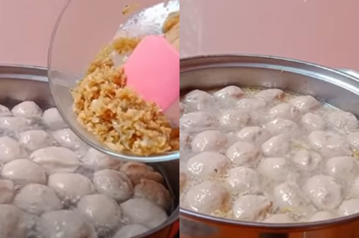 Resep kuah bakso sederhana tanpa tetelan dan tulang sapi.