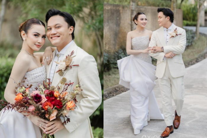 Pasangan selebritis Mahalini dan Rizky Febian.