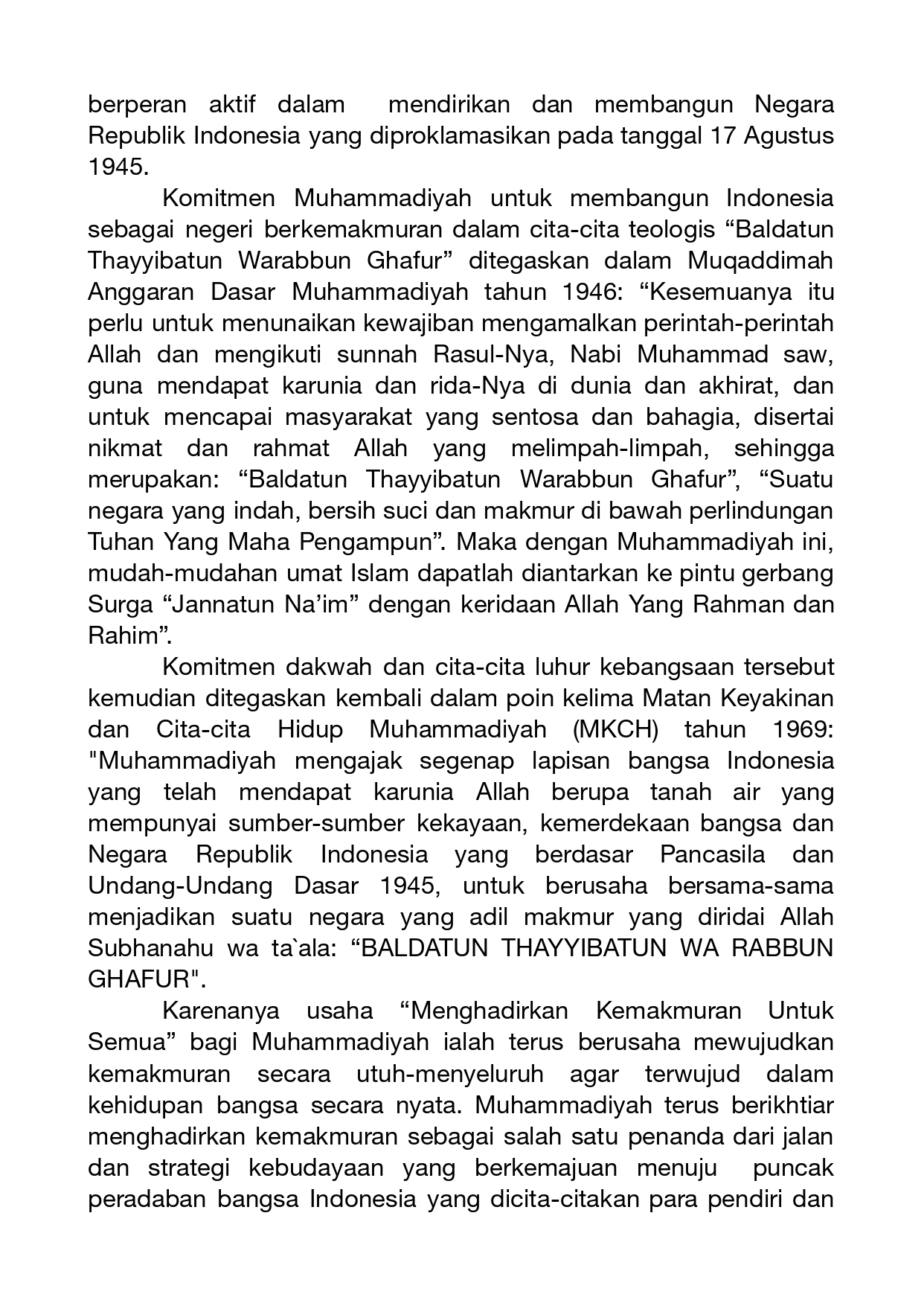 Pidato Milad ke 112 Ketua Umum Pimpinan Pusat Muhammadiyah Haedar Nashir