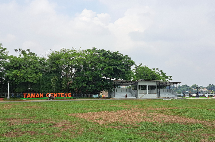 Kondisi terkini Lapangan Taman Genteng di Kecamatan Bogor Selatan.