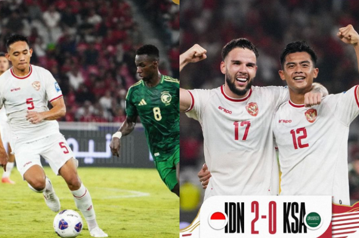 Pertandingan Timnas Indonesia vs Arab Saudi berakhir dengan skor 2-0 pada Kualifikasi Piala Dunia 2026 di Stadion Gelora Bung Karno (GBK) Selasa (19/11/2024) malam.