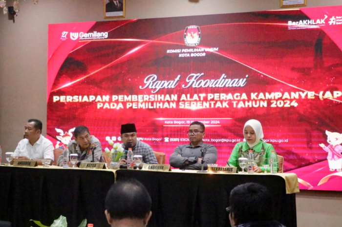Rakor persiapan pembersihan APK Pilkada Kota Bogor.