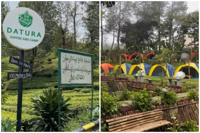 Datura Nature Space di Cisarua, Bogor, menawarkan pengalaman glamping yang unik dengan pemandangan alam yang menawan.
