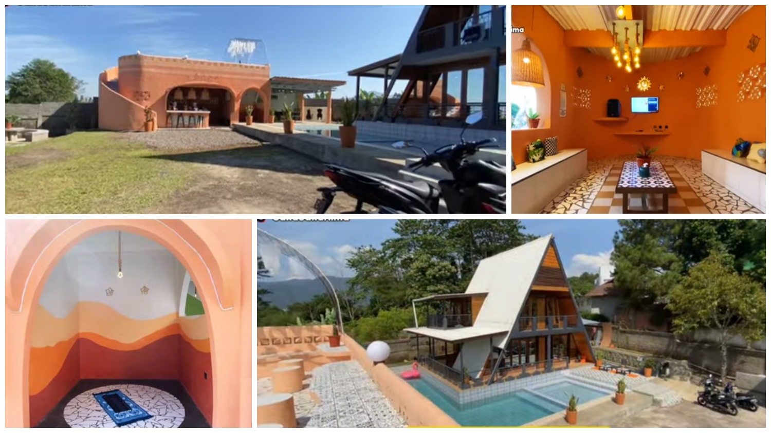 Villa Sonna di Puncak Bogor punya desain yang instagramable.