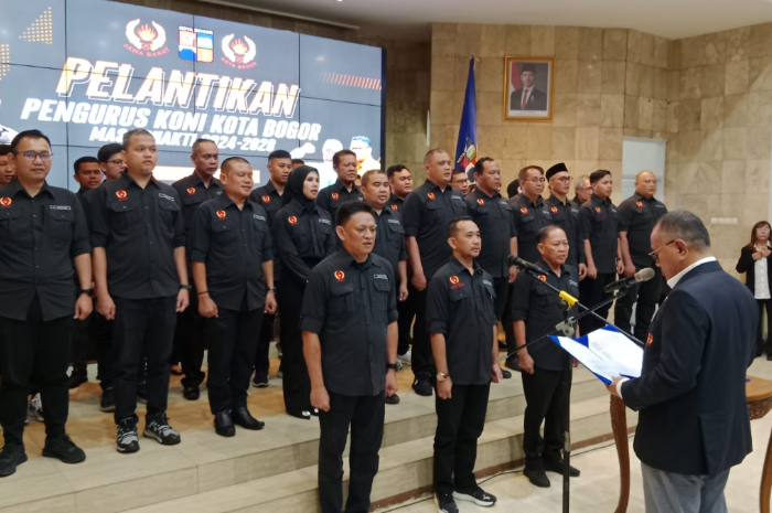 Pelantikan pengurus KONI Kota Bogor periode 2024-2028.
