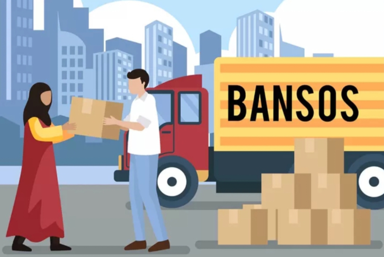 Ilustrasi penyaluran bansos.