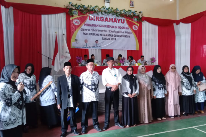 Peringatan hari guru di Kecamatan Gunungsindur Bogor