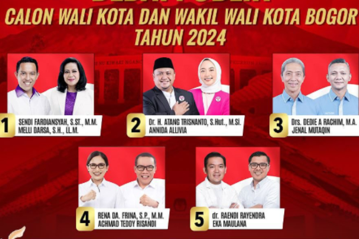 Calon Wali Kota dan Wakil Wali Kota Bogor di Pilkada 2024.