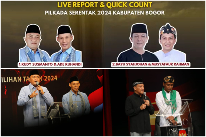 Pasangan calon bupati dan wakil bupati Bogor yang mengikuti Pilkada 2024.