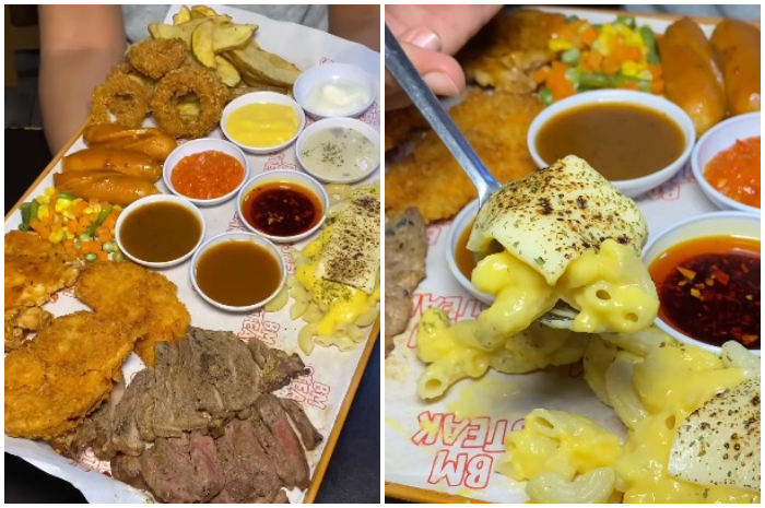 Beragam menu di BM Steak yang terletak di Jalan GOR Pakansari No. 43, Nanggewer Mekar, Cibinong, Bogor.