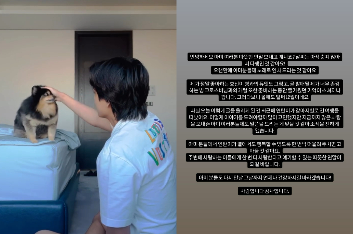 Yeontan, anjing milik V BTS meninggal dunia.