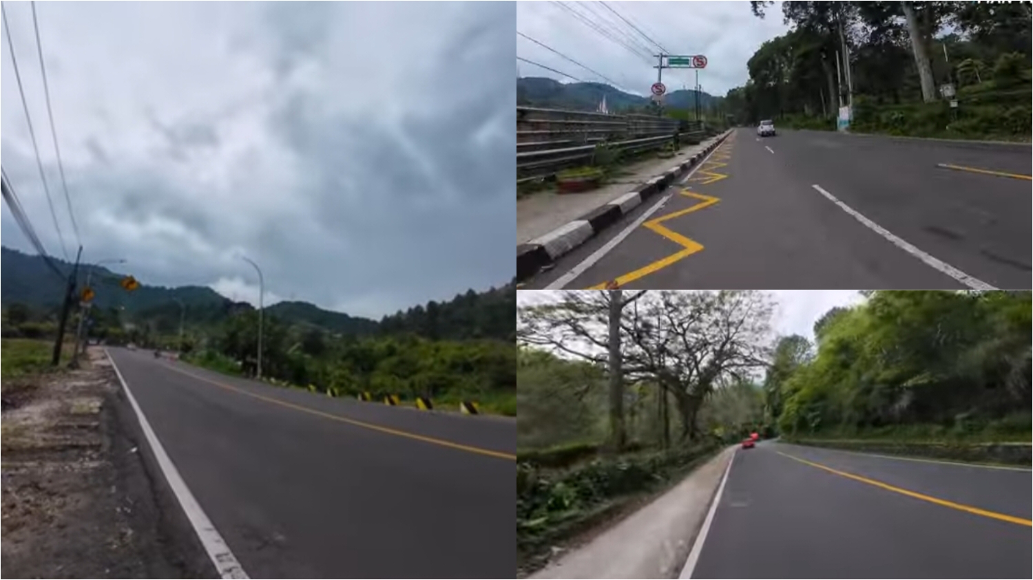 Pencahayaan jalan di kawasan Puncak Bogor semakin baik.