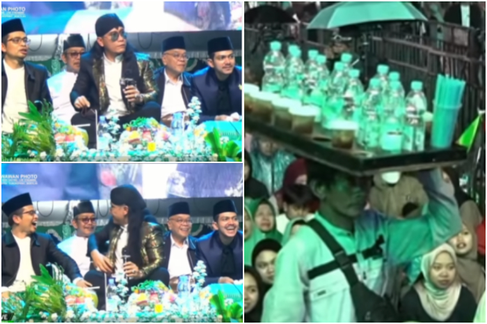 Seorang penjual es teh berada di acara yang dihadiri Gus Miftah viral di media sosial.