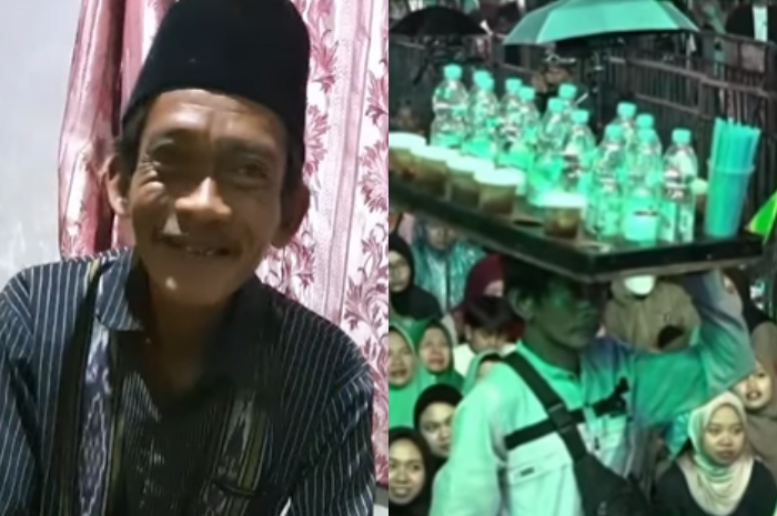 Surhaji penjual es teh yang viral usai berjualan di acara yang dihadiri Gus Miftah.