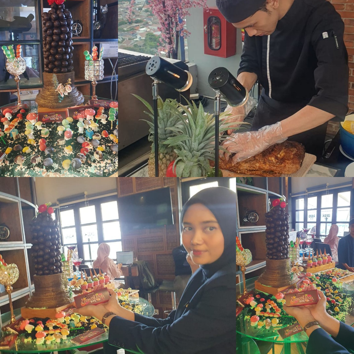 Perayaan malam tahun baru di Bigland Bogor Hotel bertema Chocoland.