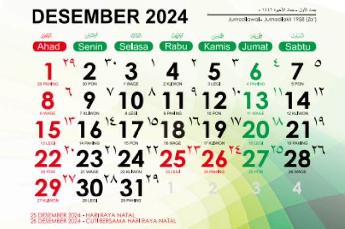 Kalender Desember 2024.