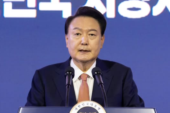 Presiden Korea Selatan (Korsel) Yoon Suk yeol.