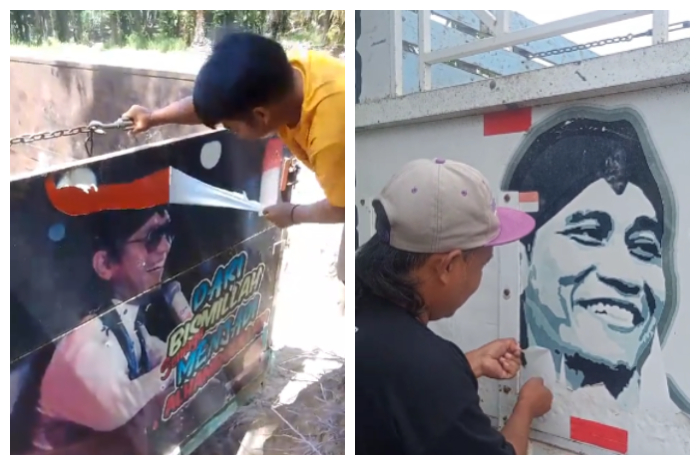 Aksi sopir truk merobek stiker gambar wajah Gus Miftah viral di media sosial.