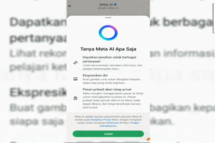 Ilustrasi AI di Whatsapp Beta.