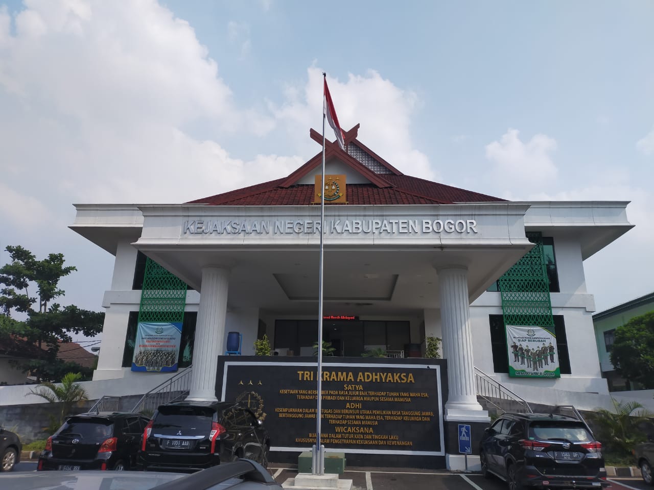 Kantor Kejari Kabupaten Bogor. Berkas kasus Kades Cikuda telah diterima dari Polres Bogor.