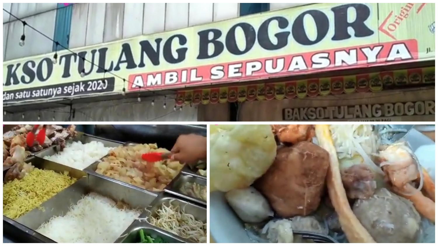 Kuliner Bakso Tulang Bogor dengan konsep prasmanan.