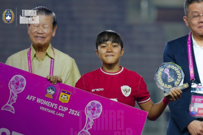 Pemain terbaik Piala AFF Wanita 2024 Reva Octaviani.