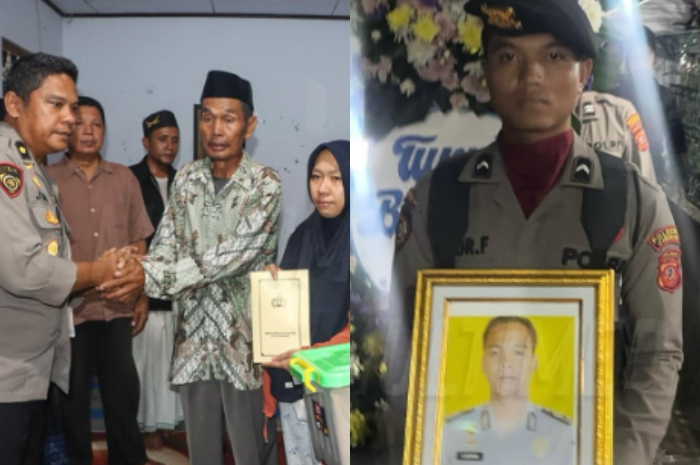 Suasana duka menyelimuti kepergian Bripka Miftahu Rochman anggota Polres Sukabumi.