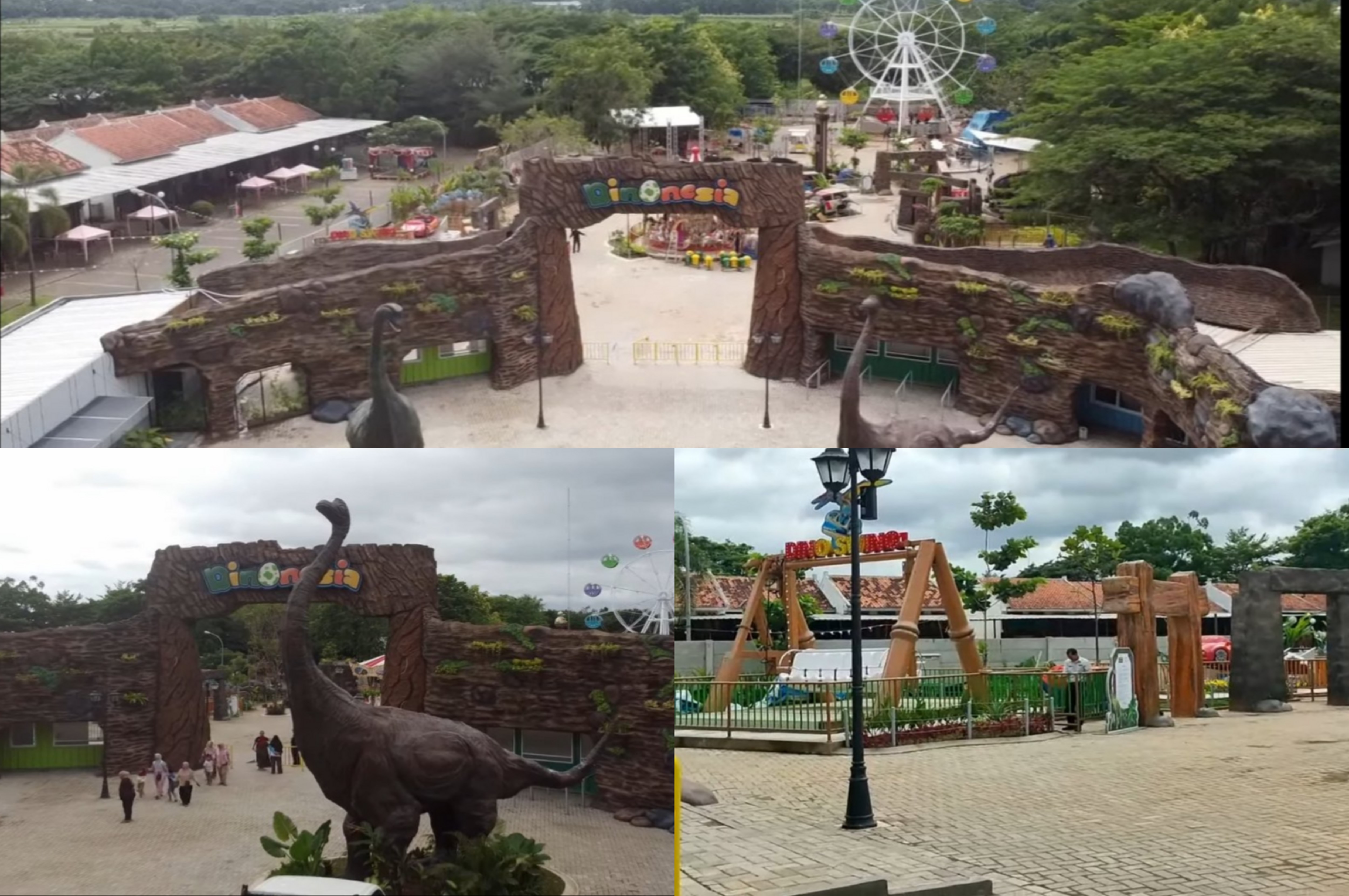 Potret suasana  di area wisata Dino Indonesia.