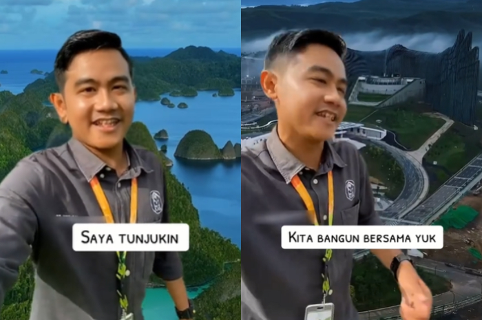 Wakil Presiden RI Gibran Rakabuming Raka viral di media sosial usai memperlihatkan tren Gua Tunjukin Rumah Sudah Jadi.