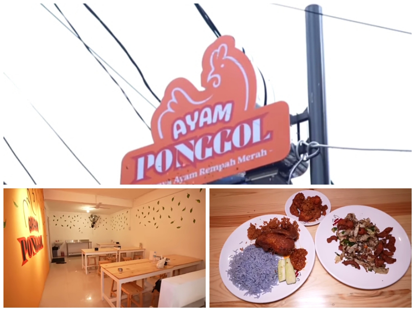 Ayam goreng di Ayam Ponggol rasanya enak banget, rempahnya kerasa.
