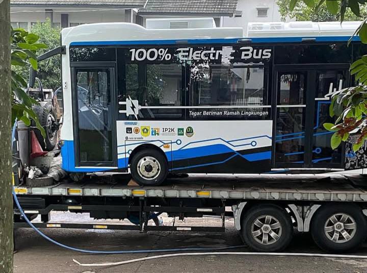 Bus listrik di Kabupaten Bogor yang bakal segera diuji coba.