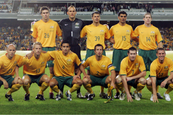 Timnas Australia saat berada di Sydney Football Stadium.