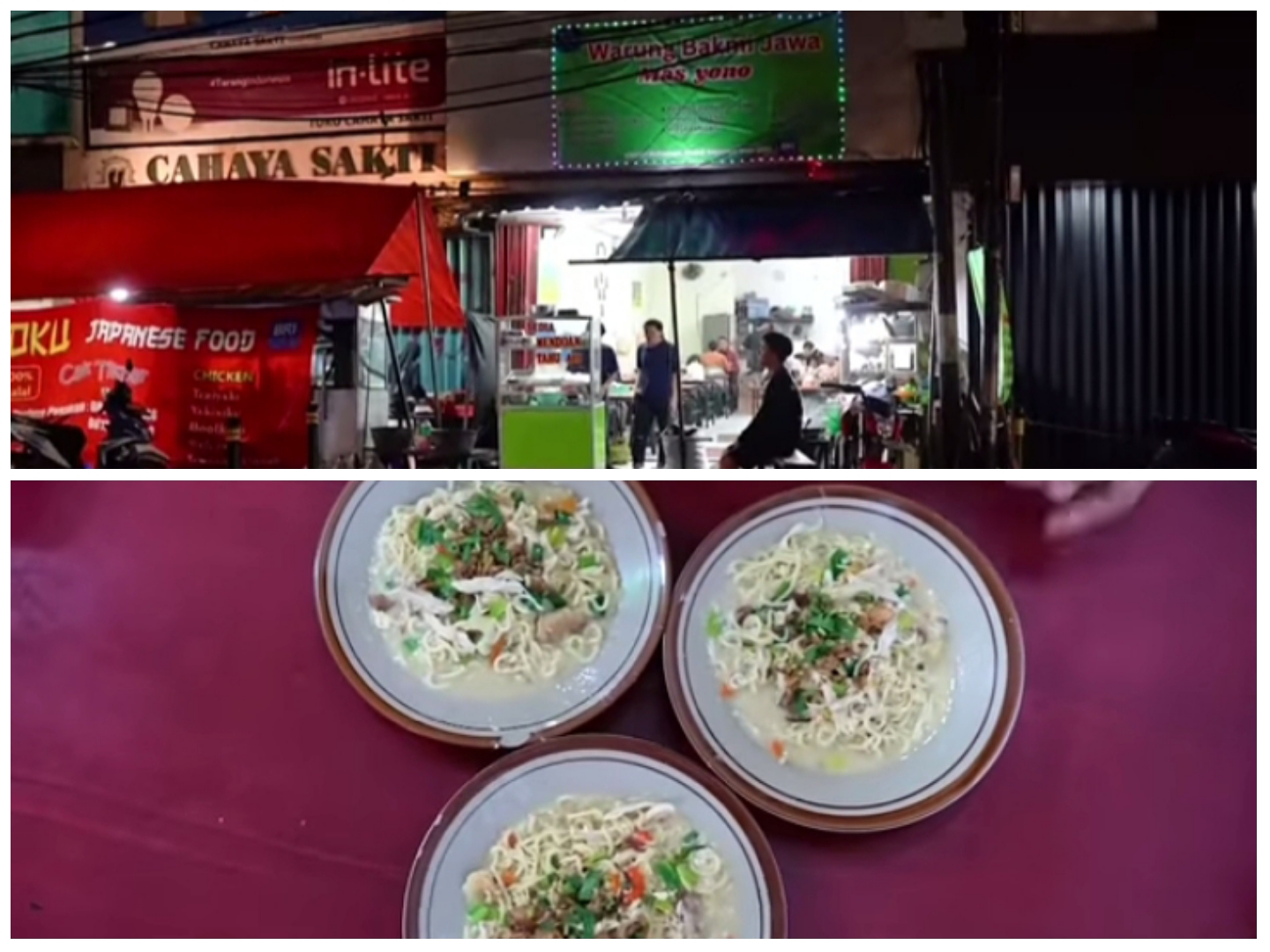 Kuliner menggugah selera Bakmi Jawa Mas Yono.
