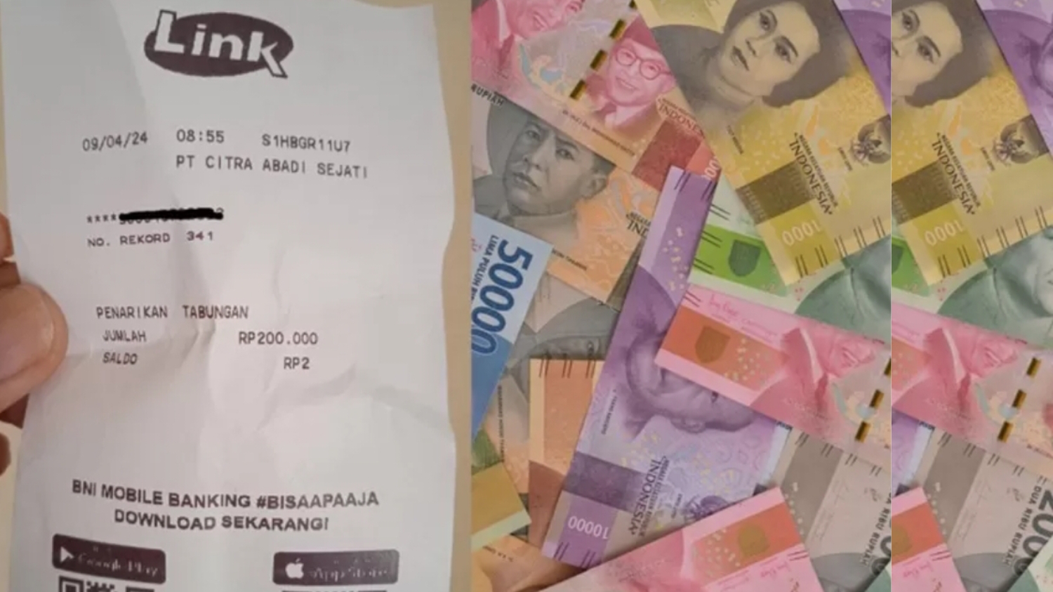 Ilustrasi penerimaan Bansos.