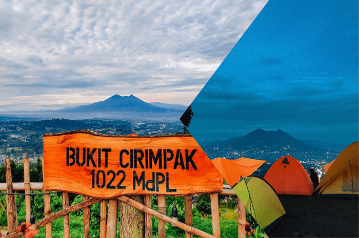 Bukit Cirimpak  salah satu tempat camping di Puncak, Kabupaten Bogor.