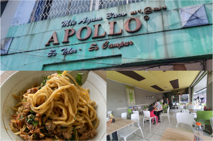 Potret Warung Mie Ayam Apollo di Pasar Anyar Bogor.