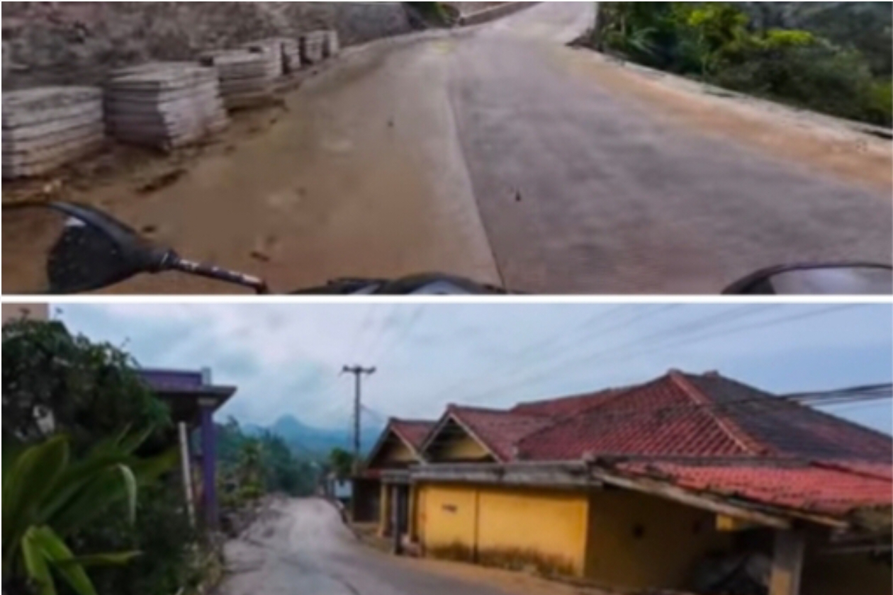 Akses menuju Rawa Gede Bogor mulai dapat dilewati pasca kerusakan akibat hujan deras.