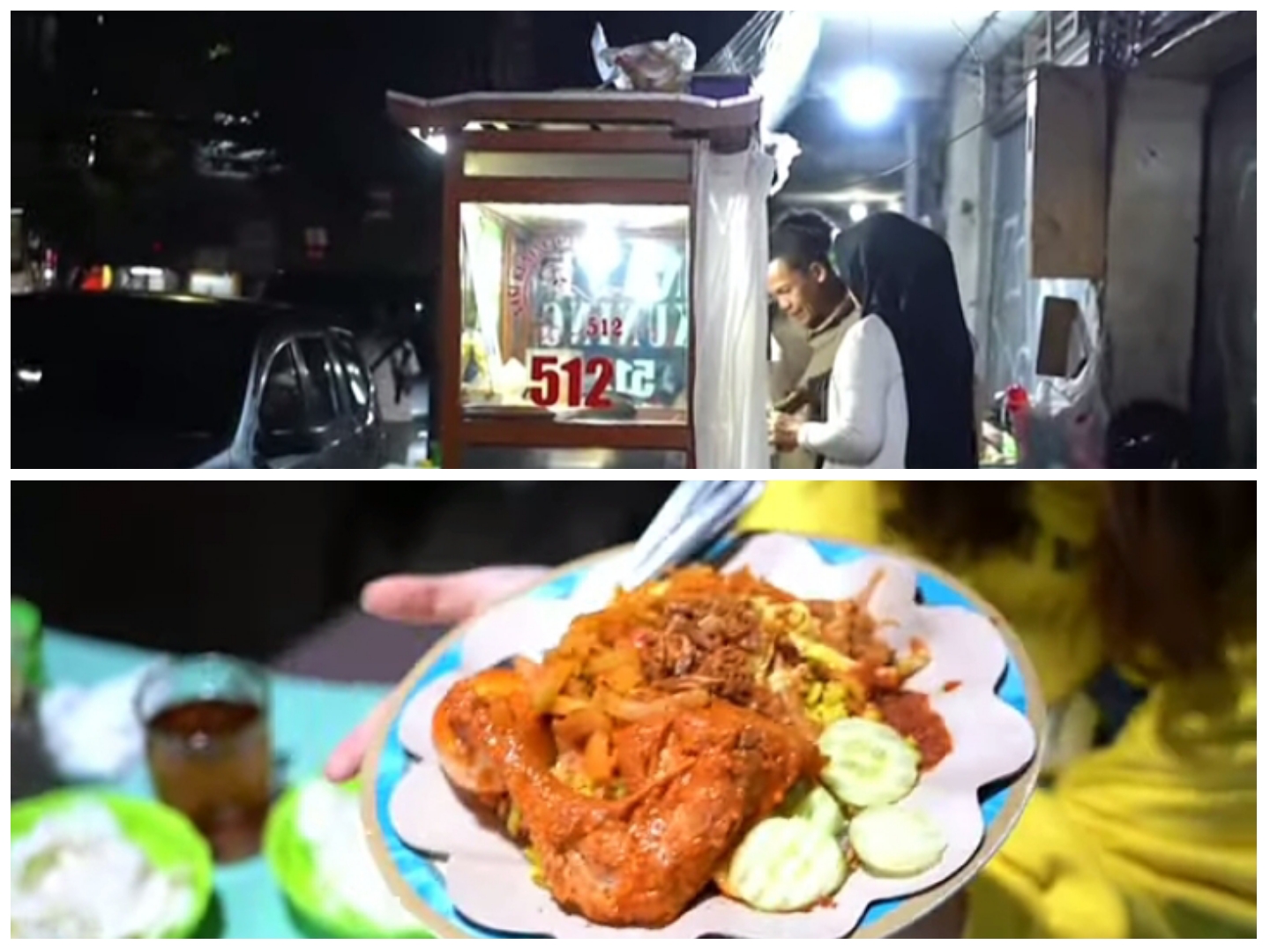 Kuliner nasi kuning 512 di Bandung.