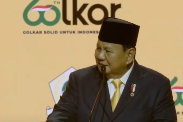 Presiden RI Prabowo Subianto hadir dalam HUT ke-60 Partai Golkar di SICC, Kabupaten Bogor, Kamis (12/12/2024) malam.