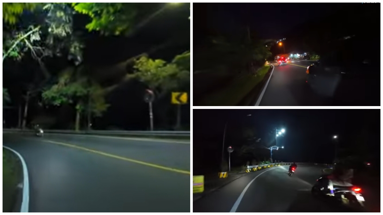 Suasana Puncak Bogor di malam hari.