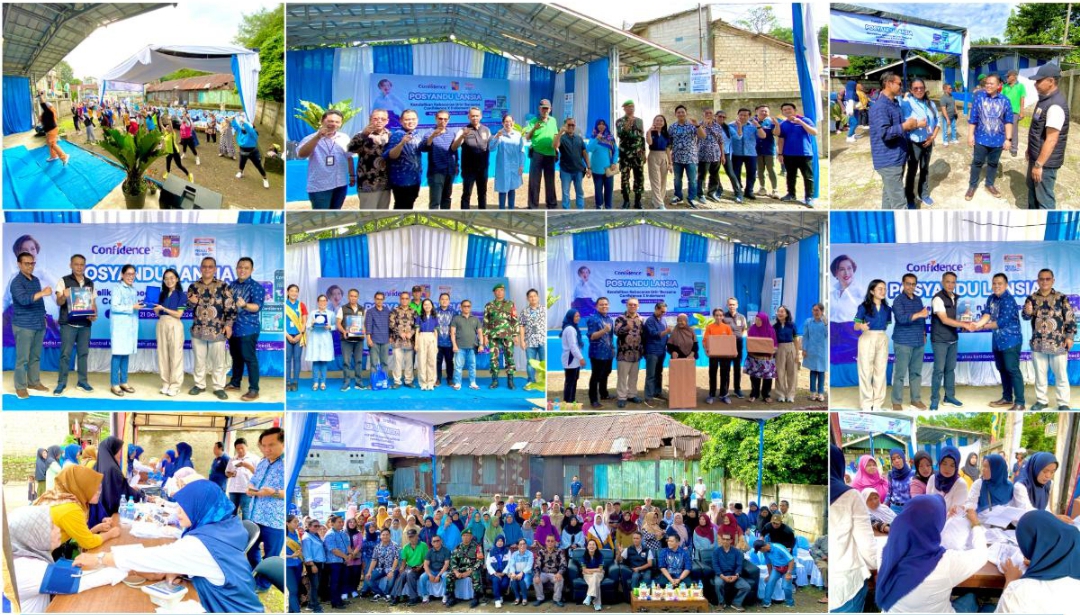 Kegiatan posyandu lansia di Kecamatan Bogor Selatan yang diadakan Indomaret.